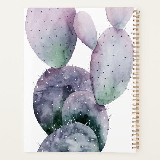 Paarse Cactus Planner (Achterkant)
