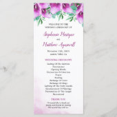 Paarse Calla Lily Bloemen Trouwceremonie Programma (Voorkant)