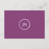 Paarse Calla Lily Floral bruiloft receptie Informatiekaartje (Achterkant)