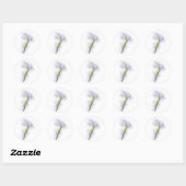 Paarse Calla Lily Ronde Sticker (Vel)