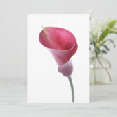 Paarse Calla Lily Uitnodiging (Staand voorkant)