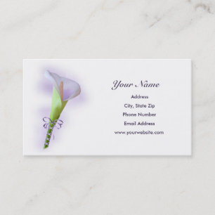 Paarse Calla Lily Visitekaartjes