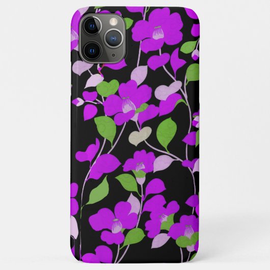 PAARSE CAMELLIAS, WITTE GROENEN LATEN ZWARTE VORM Case-Mate iPhone CASE (Achterkant)