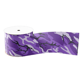 Paarse Camo Grosgrain Lint