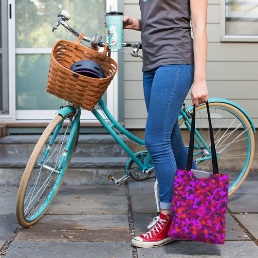 paarse CAMO PATROON CANVAS TAS