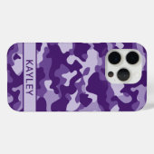 Paarse Camouflage Gepersonaliseerd Case-Mate iPhone Case (Achterkant (horizontaal))