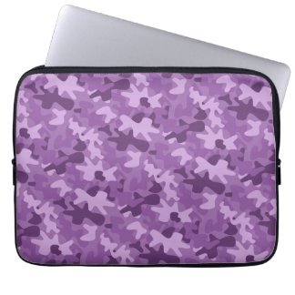 Paarse camouflage-hoes voor laptophoes laptop sleeve