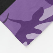 Paarse Camouflage Jouw naam personaliseren Fleece Deken (Hoek)