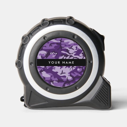 Paarse Camouflage Jouw naam personaliseren Rolmaat (Voorkant)