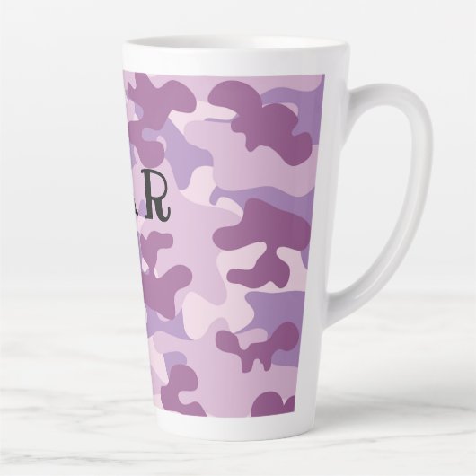 Paarse Camouflage Latte Mok (Rechts)