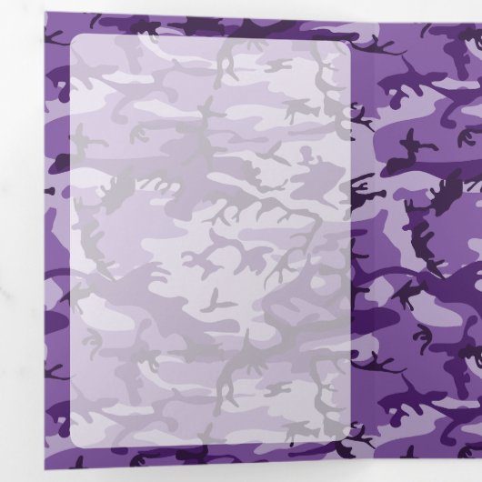 Paarse camouflage, leger, leger drieluik kaart (Binnenzijde eerst)