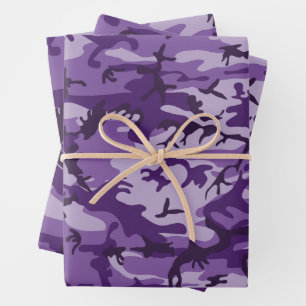 Paarse camouflage, leger, leger inpakpapier vel