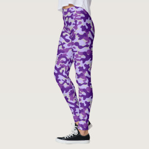 Paarse Camouflage Leggings