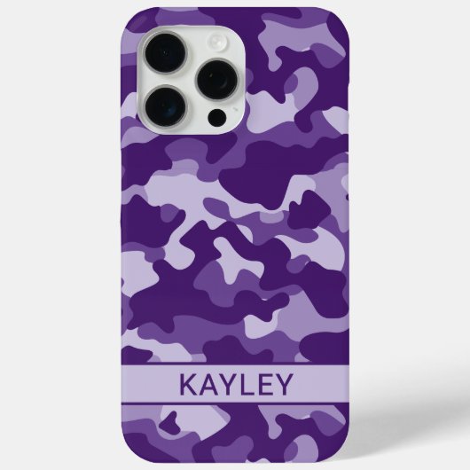 Paarse Camouflage Persoonlijk Case-Mate iPhone Case (Achterkant)