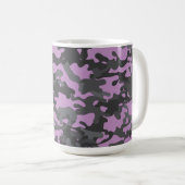 Paarse Camouflage Travel Cup Koffie Mok (Voorkant rechts)