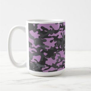 Paarse Camouflage Travel Cup Koffie Mok