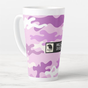 Paarse Camouflagepatroon Latte Mok