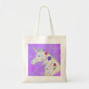 Paarse canvas tas Unicorn