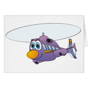 Paarse Cartoon helikopter