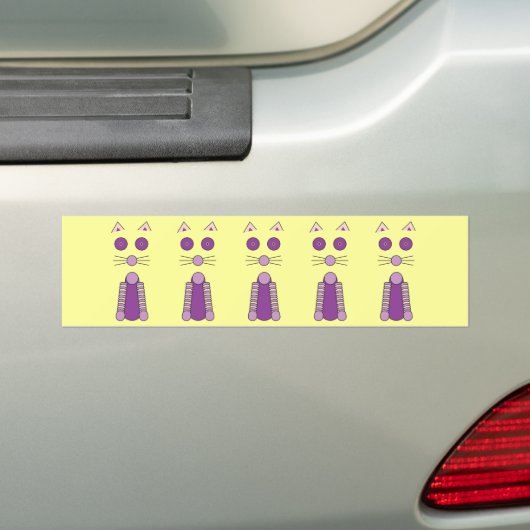 PAARSE CAT BUMPERSTICKER (Op auto)