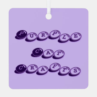 Paarse Cat Stijlvol Metalen Ornament