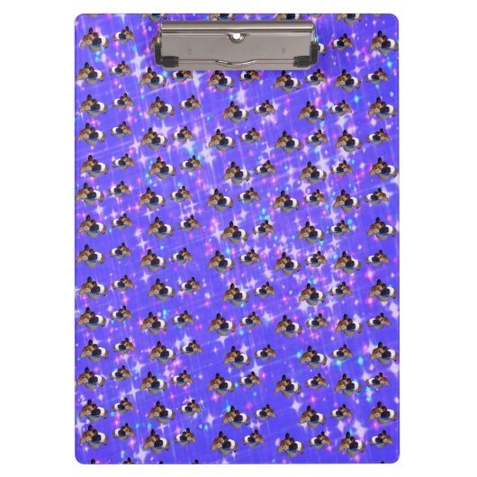 Paarse cavia sparkle, klembord (Voorkant)