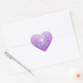Paarse Celestial Fantasy Art Stars en Moon Hart Sticker (Envelop)