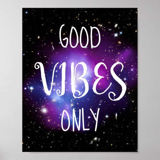 Paarse Celestial Good Vibes only Poster (Voorkant)