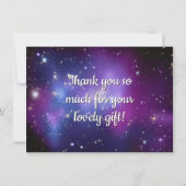 Paarse Celestial Starry Boho Bedankkaart (Achterkant)