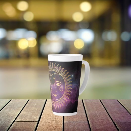 Paarse Celestial Sun en Moon Latte Mok