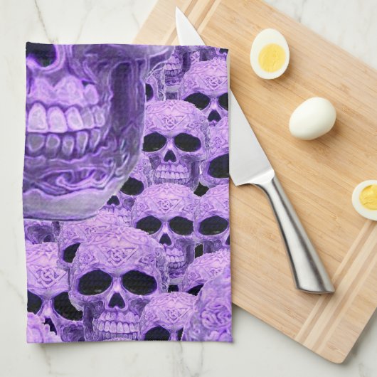 Paarse celstuiver theedoek (Quarter Fold)