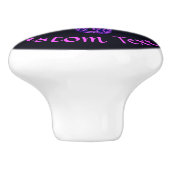 Paarse Celtic Knot Scorpion Keramische Knop (Zijkant)