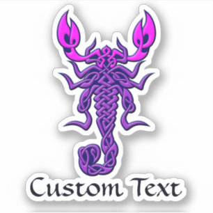 Paarse Celtic Knot Scorpion Sticker