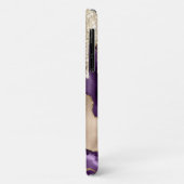 Paarse, Champagne Ivoor & Gold Agaat Stone Case-Mate iPhone Case (Achterkant/links)