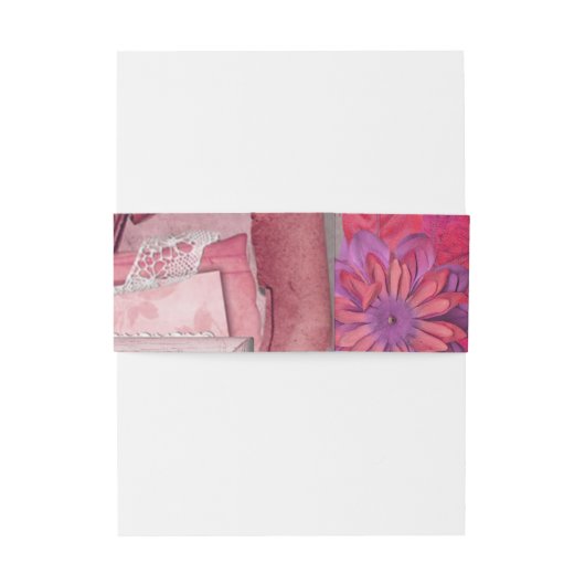 Paarse charming bruiloft uitnodigingen wikkel (Achterkant Voorbeeld)