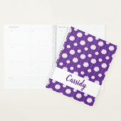 Paarse Cheerleader Pom Pom Pattern Planner (Display)