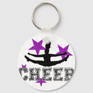 Paarse Cheerleader Sleutelhanger