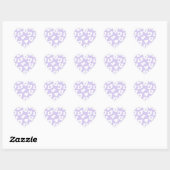 Paarse Cheetah Leopard Print Hart Sticker (Vel)