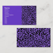 paarse cheetah visitekaartje (Voorkant / Achterkant)