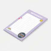Paarse cheque Mitzvot Post-it® Notes (Schuin)