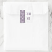 Paarse Chevron Border Dank u Stickers (Tas)