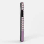 Paarse Chevron Stripe 3 Monogram Case-Mate iPhone Case (Achterkant/rechts)