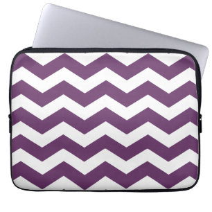 Paarse Chevronpatroon Laptoptas Laptop Sleeve