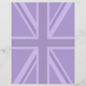 Paarse Chic Keep Calm and Jouw tekst Union Jack Flyer (Achterkant)