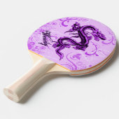 Paarse Chinese Dragon Ping Pong Paddle Tafeltennisbatje (Voorkant Gekanteld)