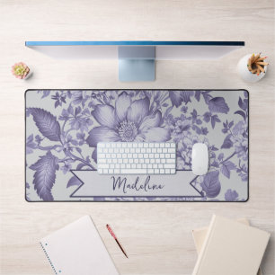 Paarse Chinoiserie Floral Bureaumat
