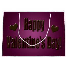 Paarse chocolade Happy Valentijn Groot Cadeauzakje