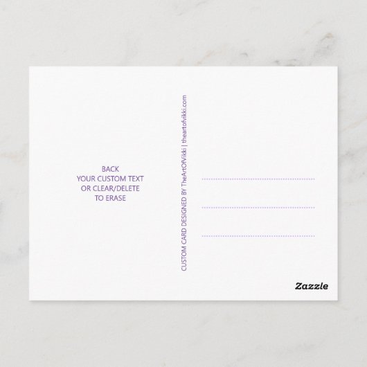 Paarse Christelijke Symbool Uitnodiging tot Pasen (Achterkant)