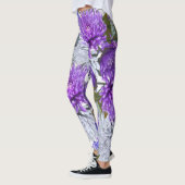 Paarse Chrysanthema Leggings (Links)