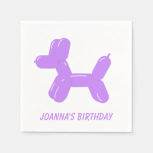 Paarse Circus ballondierlijk hond Servet